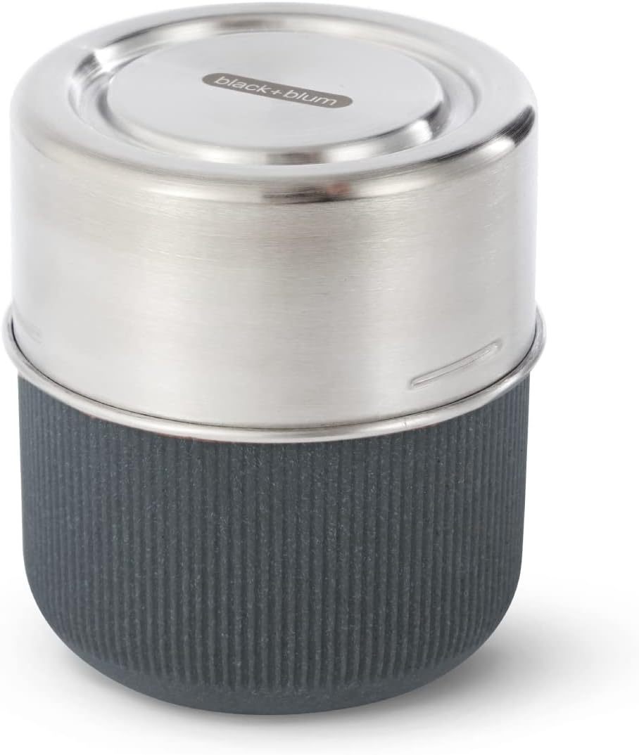 Black Blum Glass Lunch Pot, Slate, Small, 450ml