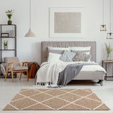 Moroccan Beige Shaggy Rug | 520