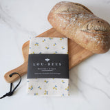 Lou-bees Gold Metallic Pears Large Reusable Food Wrap