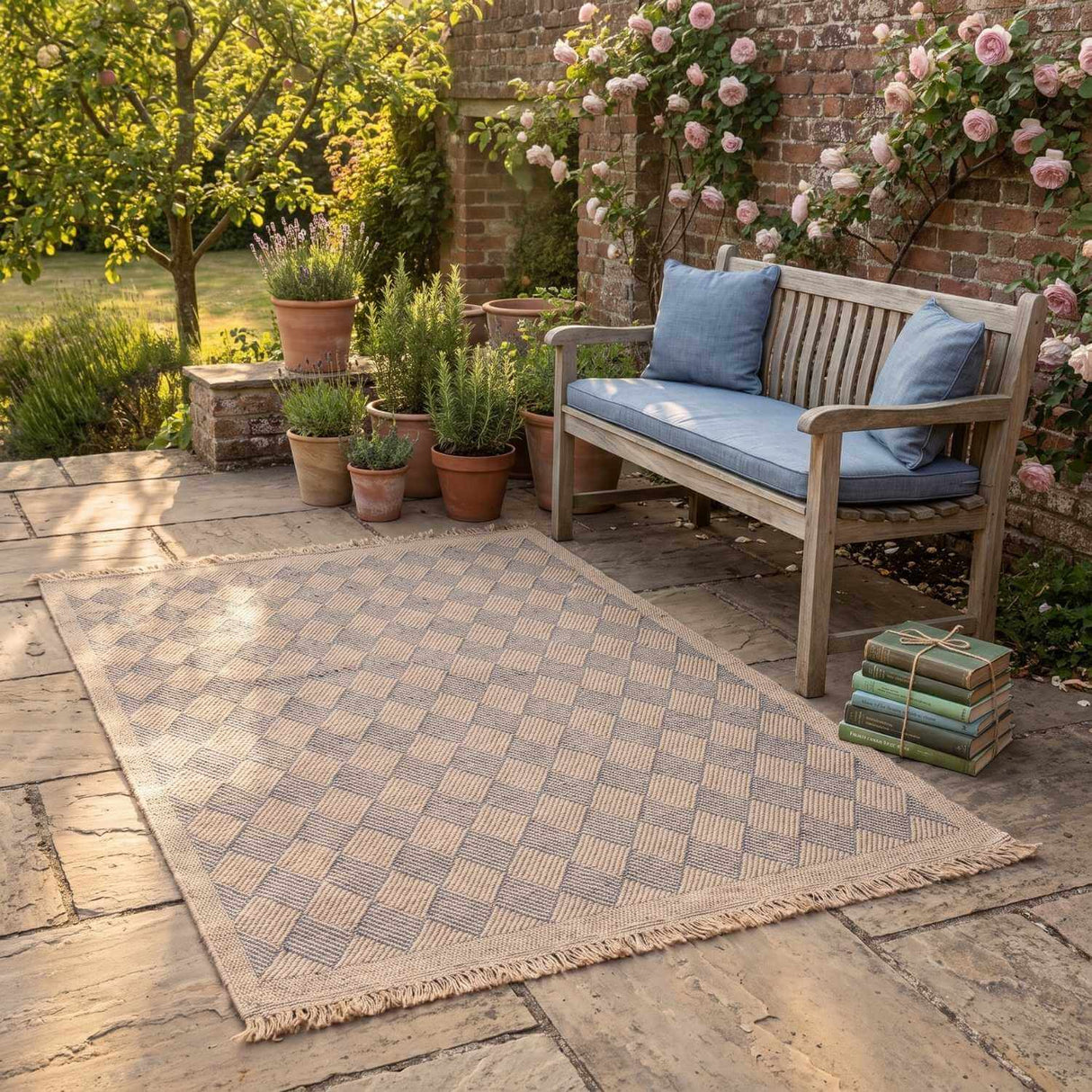 Nature Outdoor Rug Blue 5300B | The Rugs