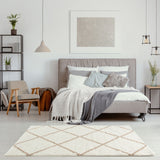 Moroccan Ivory Shaggy Rug 530 by The Rugs