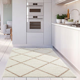 Moroccan Ivory Shaggy Rug 530 by The Rugs