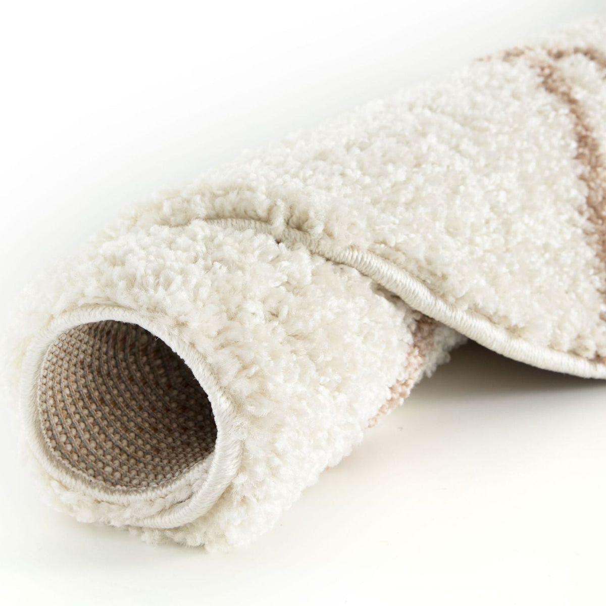Moroccan Ivory Shaggy Rug 530 by The Rugs