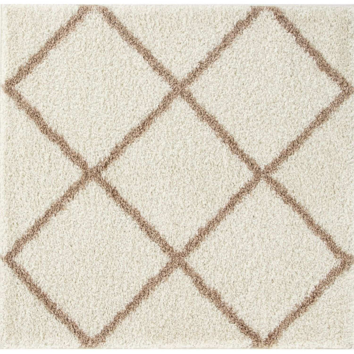 Moroccan Ivory Shaggy Rug 530 by The Rugs
