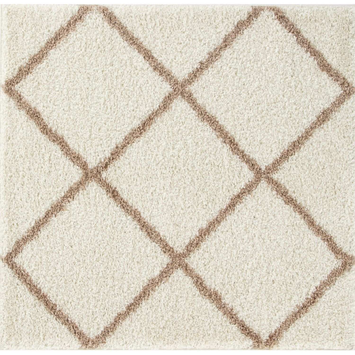 Moroccan Ivory Shaggy Rug 530 by The Rugs