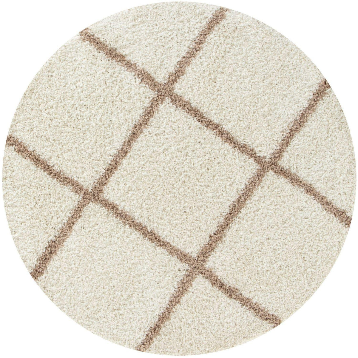 Moroccan Ivory Shaggy Rug 530 by The Rugs