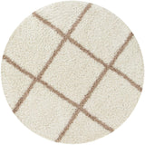 Moroccan Ivory Shaggy Rug 530 by The Rugs