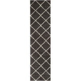 Moroccan Dark Grey Shaggy Plush Indoor Floor Rug 540 | The Rugs