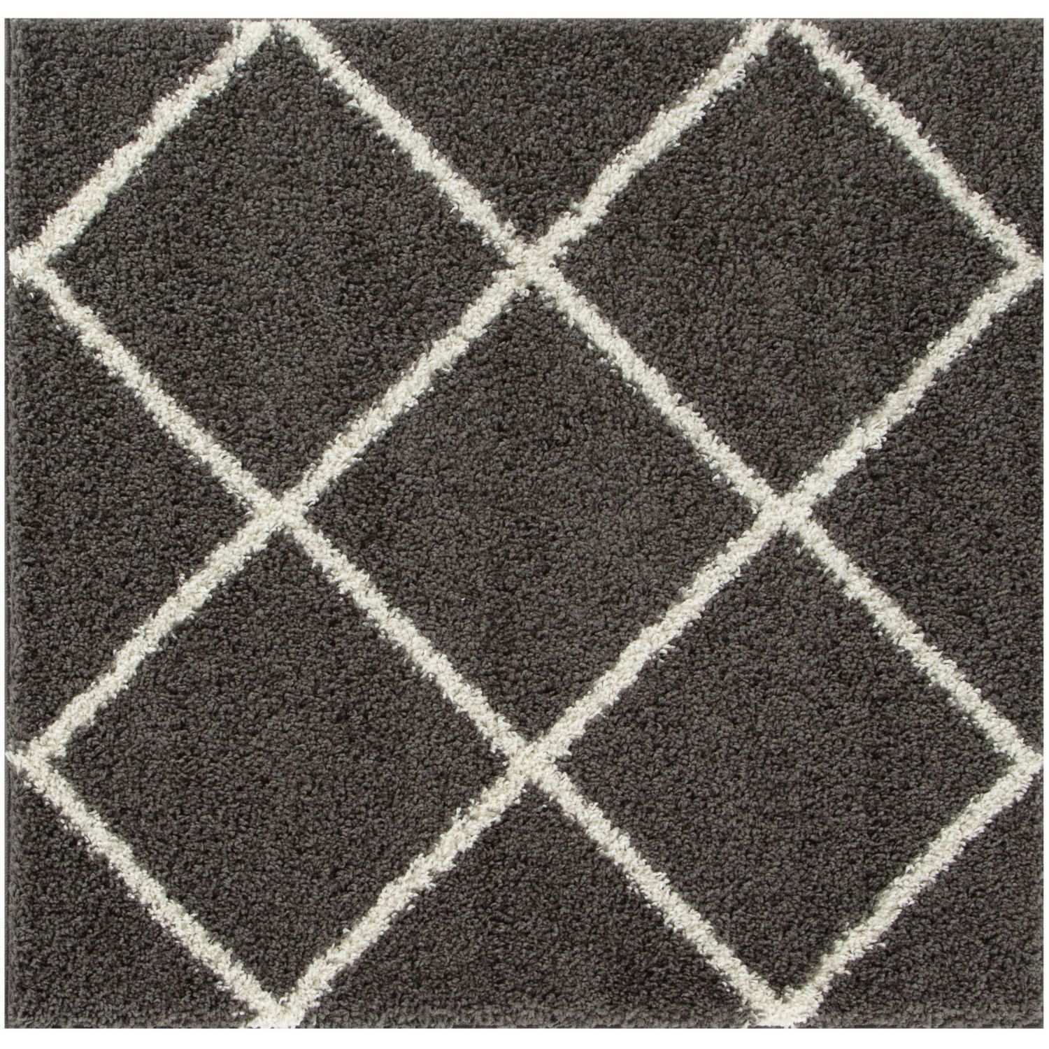 Moroccan Dark Grey Shaggy Plush Indoor Floor Rug 540 | The Rugs