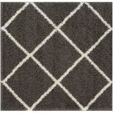 Moroccan Dark Grey Shaggy Plush Indoor Floor Rug 540 | The Rugs