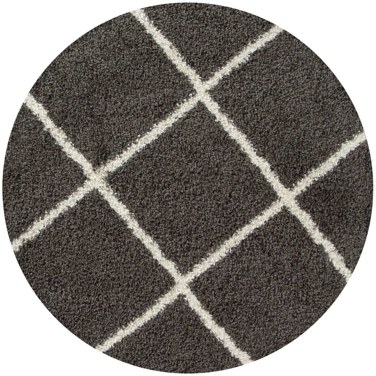 Moroccan Dark Grey Shaggy Plush Indoor Floor Rug 540 | The Rugs