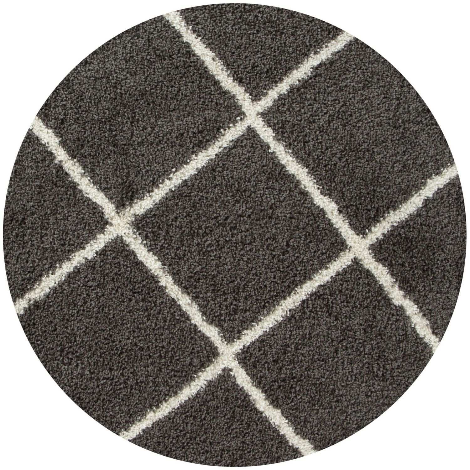 Moroccan Dark Grey Shaggy Plush Indoor Floor Rug 540 | The Rugs