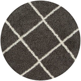 Moroccan Dark Grey Shaggy Plush Indoor Floor Rug 540 | The Rugs