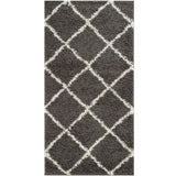 Moroccan Dark Grey Shaggy Plush Indoor Floor Rug 540 | The Rugs