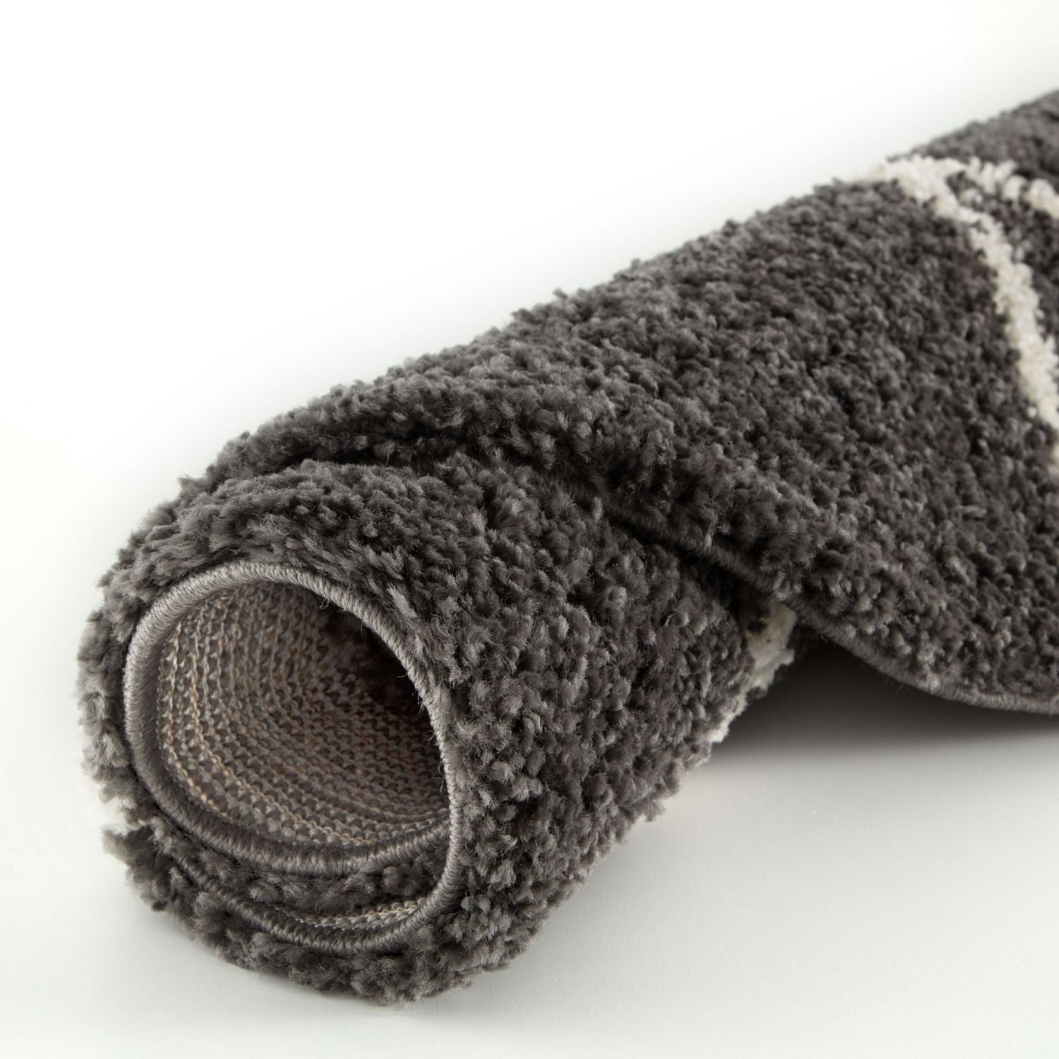 Moroccan Dark Grey Shaggy Plush Indoor Floor Rug 540 | The Rugs