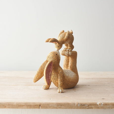 Blush & Bale Kissing Bunnies - 18cm x 17.5cm x 8.5cm