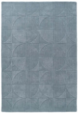 The Rugs Penny Duck Egg Blue Geometric Wool Rug