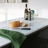 Rinkit Rectangle Glass Chopping Board Marble - 50cm x 40cm