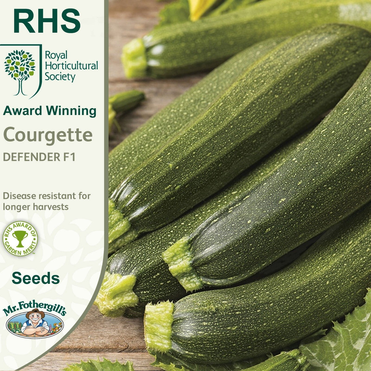 AllotMate Essentials RHS Courgette Defender F1 Seeds – 10 Seeds