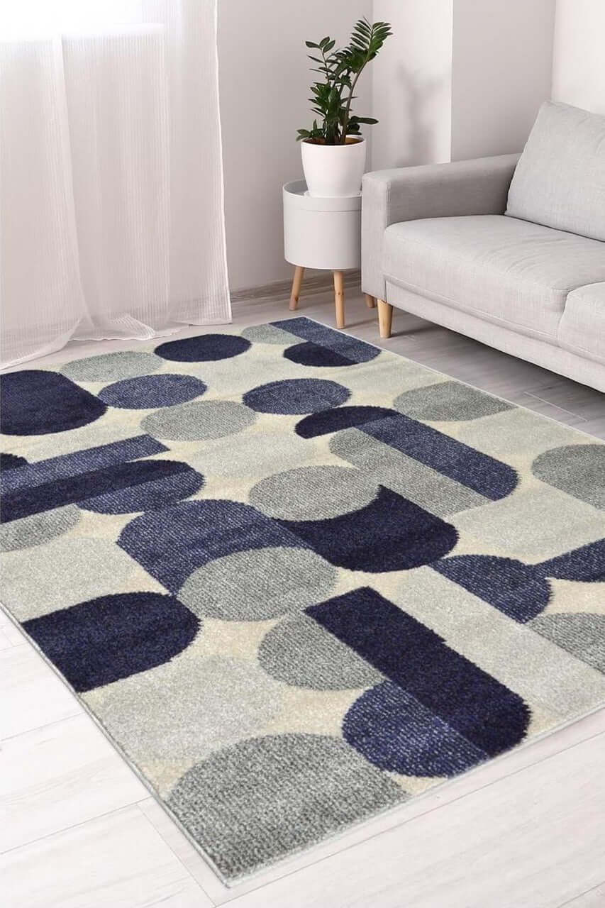 The Rugs Villa Blue Abstract Rug