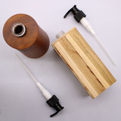 HatiNest Natural Teakwood Soap Dispenser - Taper