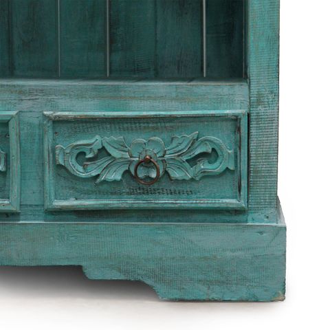 HatiNest Albasia Bathroom Cabinet Turquoise Wash