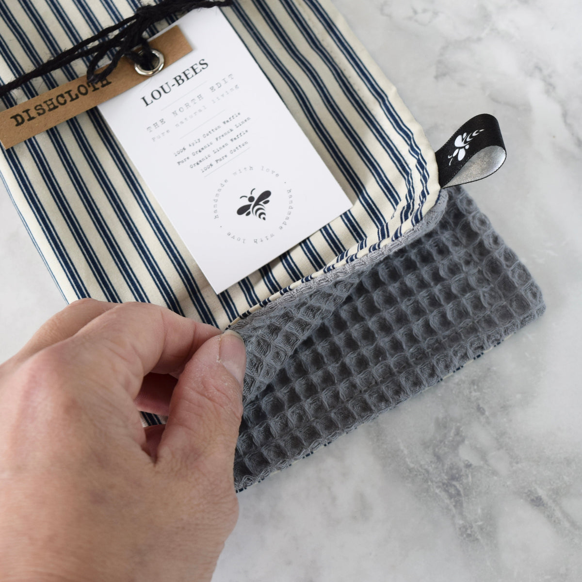 Lou-bees French Inspired Navy Stripe Kitchen Trio