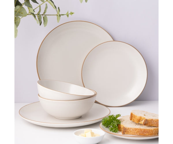 Mason Cash Classic Collection Dinner Set, Cream, Set of 12