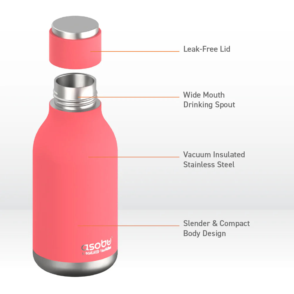 Asobu Urban Bottle, 460 ml, Peach