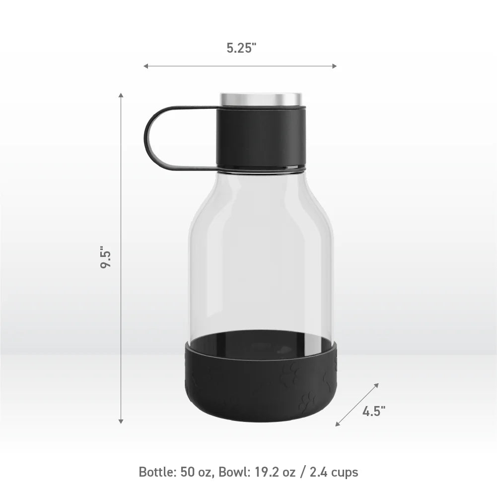 Asobu Dog Bowl Bottle Lite, 50 oz, Black