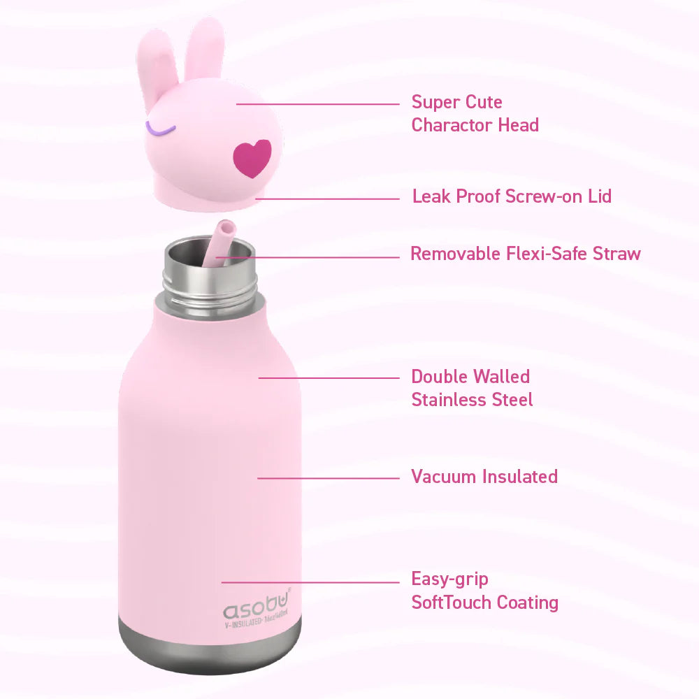 Asobu Bunny Bestie Bottle, 460ml