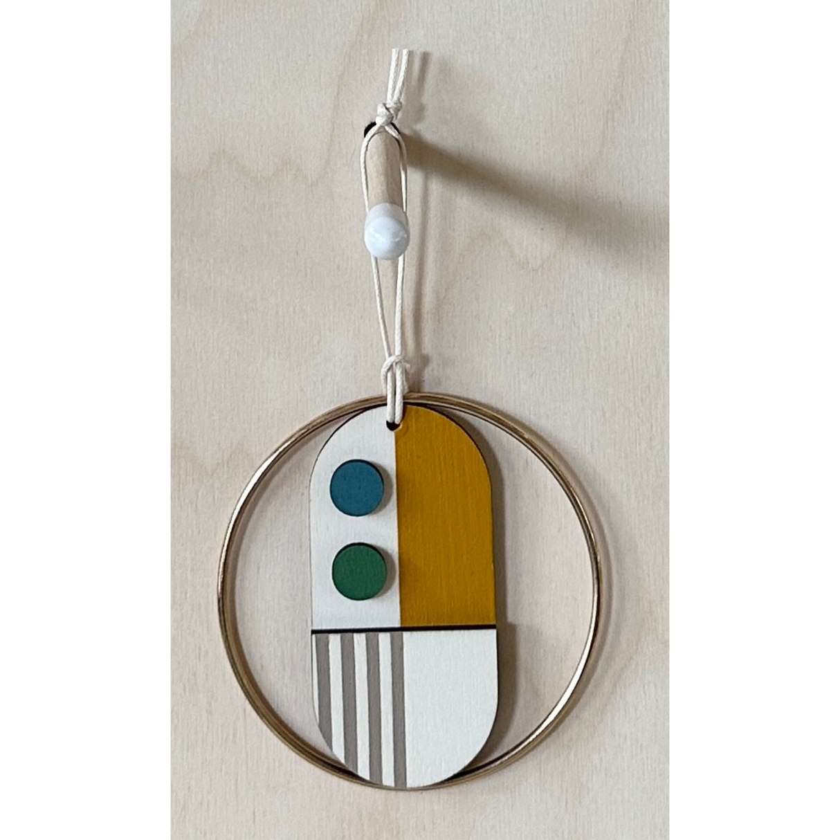 Small Geometric Wall Hanging | Mini Wooden Decoration
