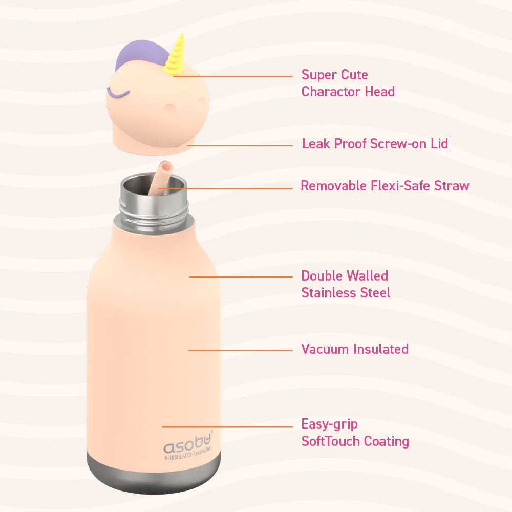 Asobu Unicorn Bestie Bottle, 460ml