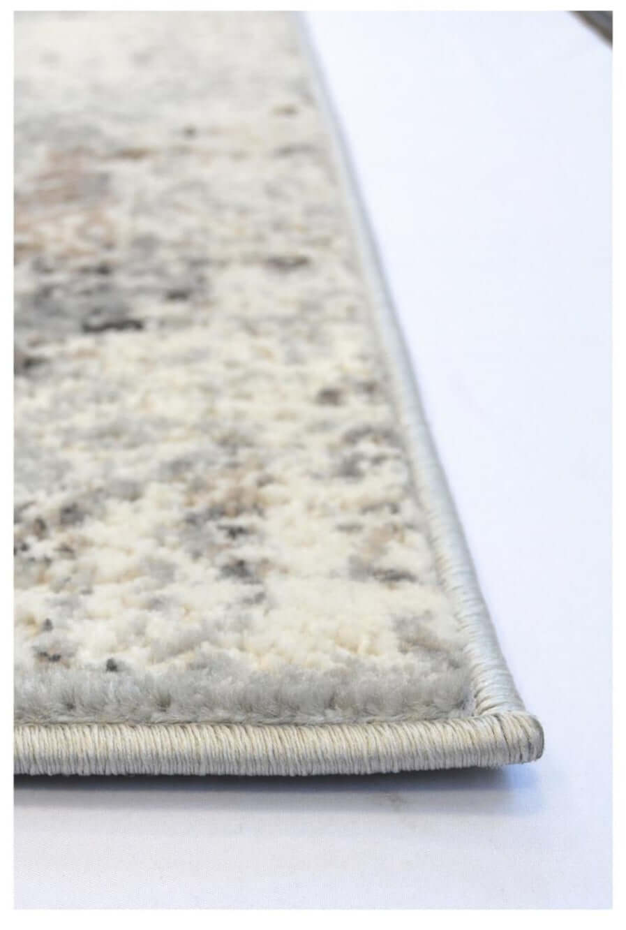 The Rugs Abstract Vintage Cream & Grey Rug D176A