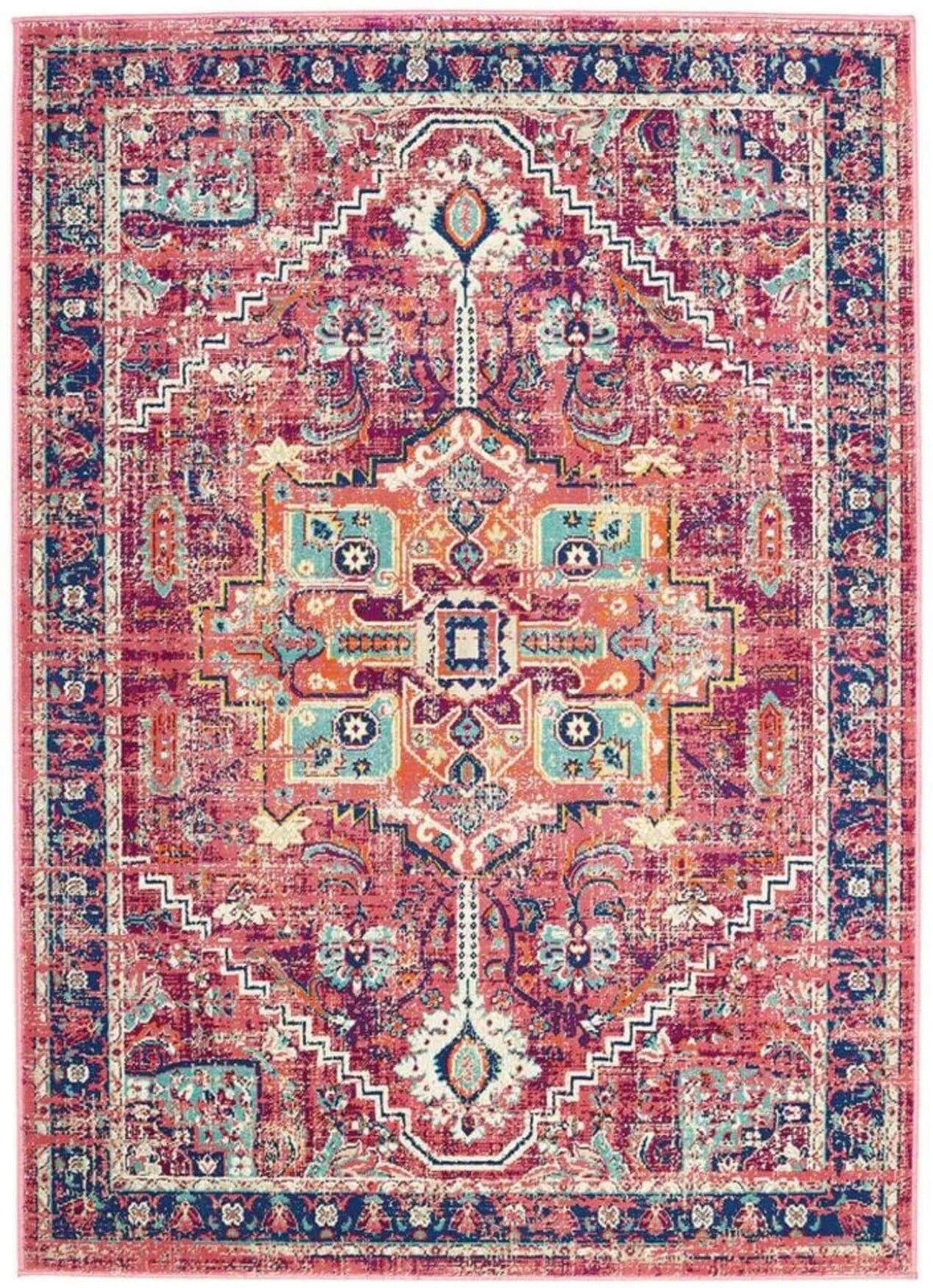 Granada Multicolour Vintage Rug Ruby by The Rugs