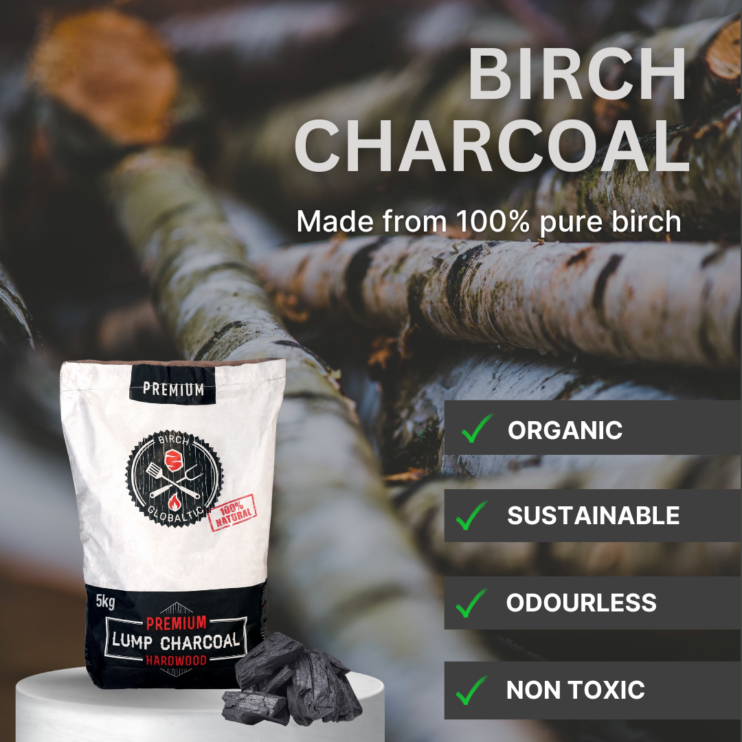 Globaltic Birch Lumpwood Charcoal - 5kg