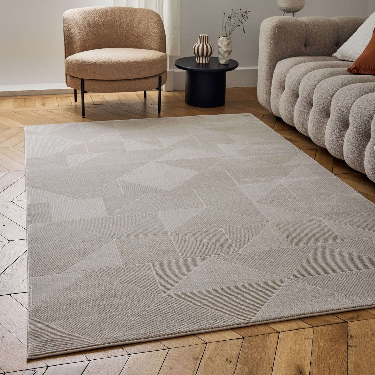 Carmel Beige Rug Abstract 6000 by The Rugs