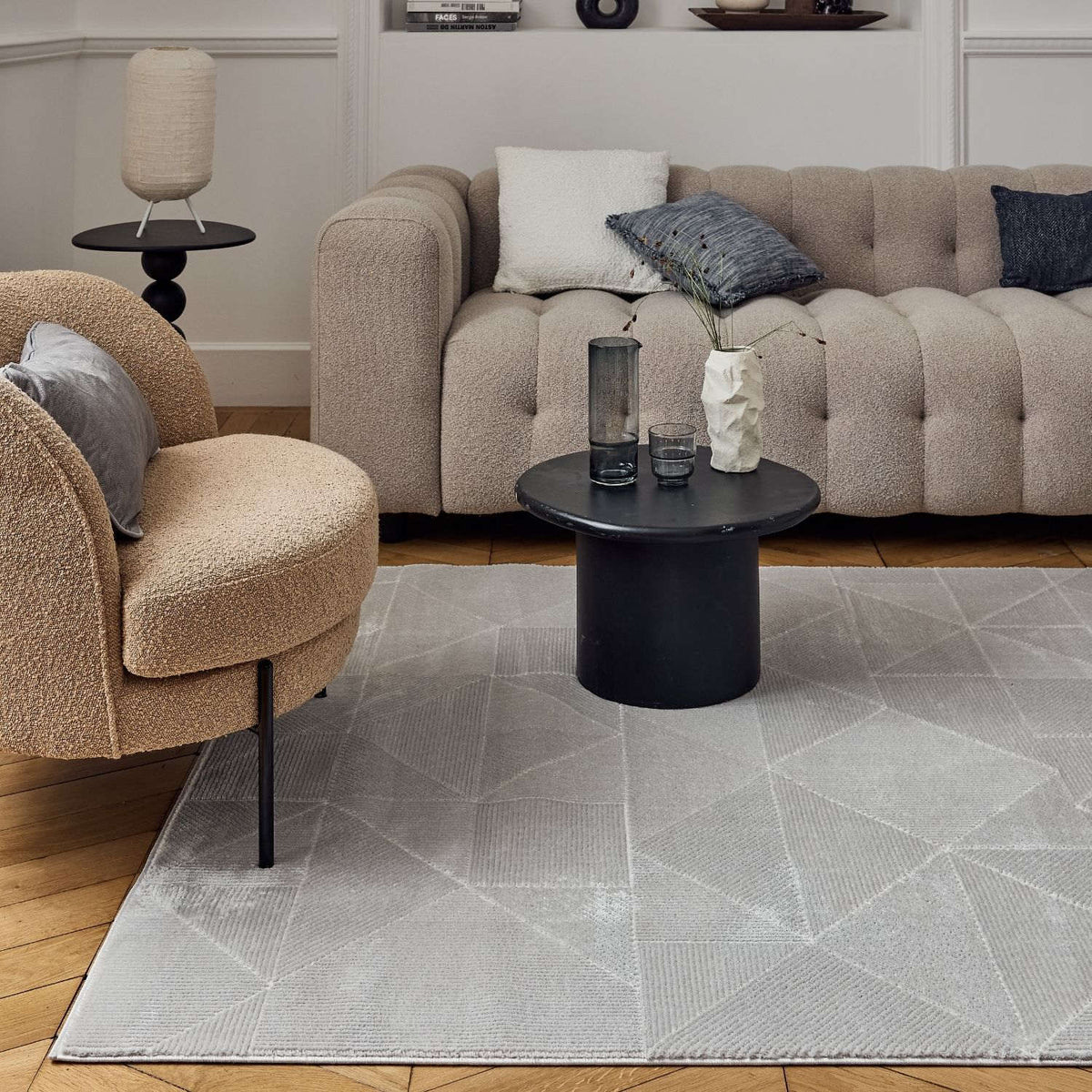 Carmel Grey Rug Abstract 6000 by The Rugs