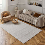 Carmel Cream-Beige Striped Rug 6010 by The Rugs