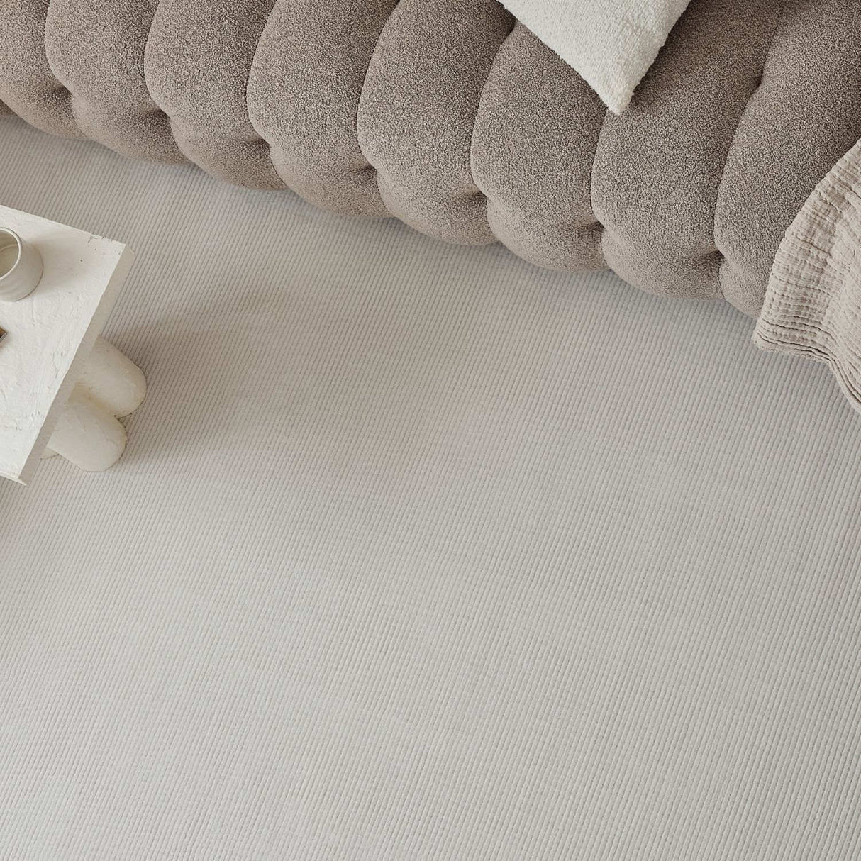 The Rugs Carmel Cream Striped Rug 6010