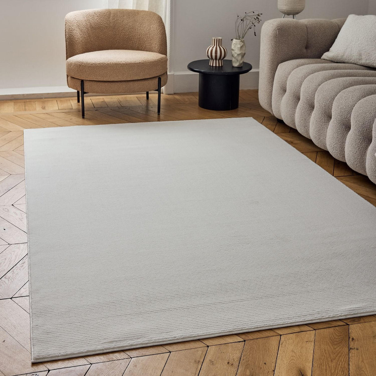 The Rugs Carmel Cream Striped Rug 6010