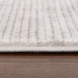 Carmel Cream-Grey Striped Rug | 6010