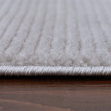 Carmel Grey-Cream Striped Rug | 6020