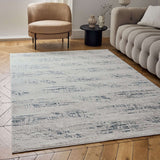 The Rugs Carmel Cream‑Blue Abstract Rug 6030