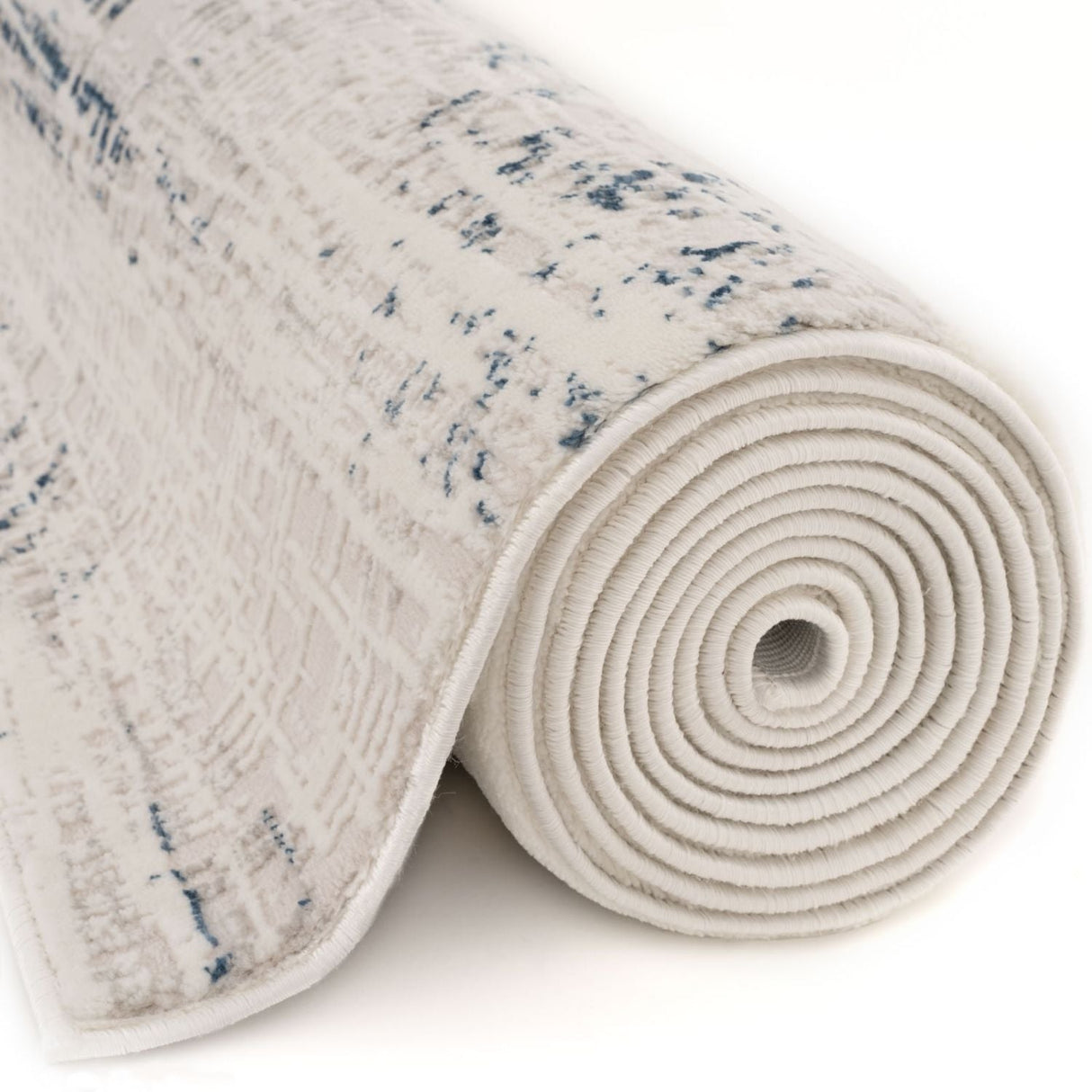 The Rugs Carmel Cream‑Blue Abstract Rug 6030