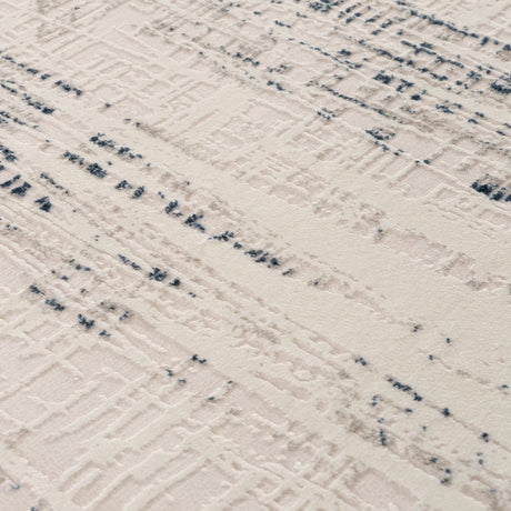 The Rugs Carmel Cream‑Blue Abstract Rug 6030