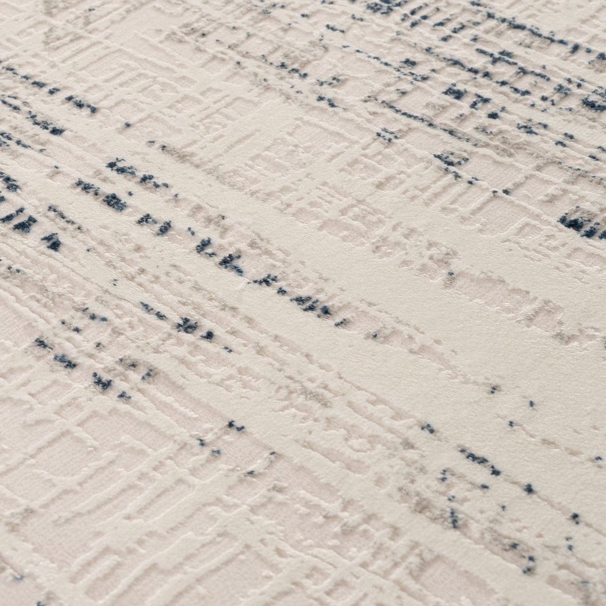 The Rugs Carmel Cream‑Blue Abstract Rug 6030