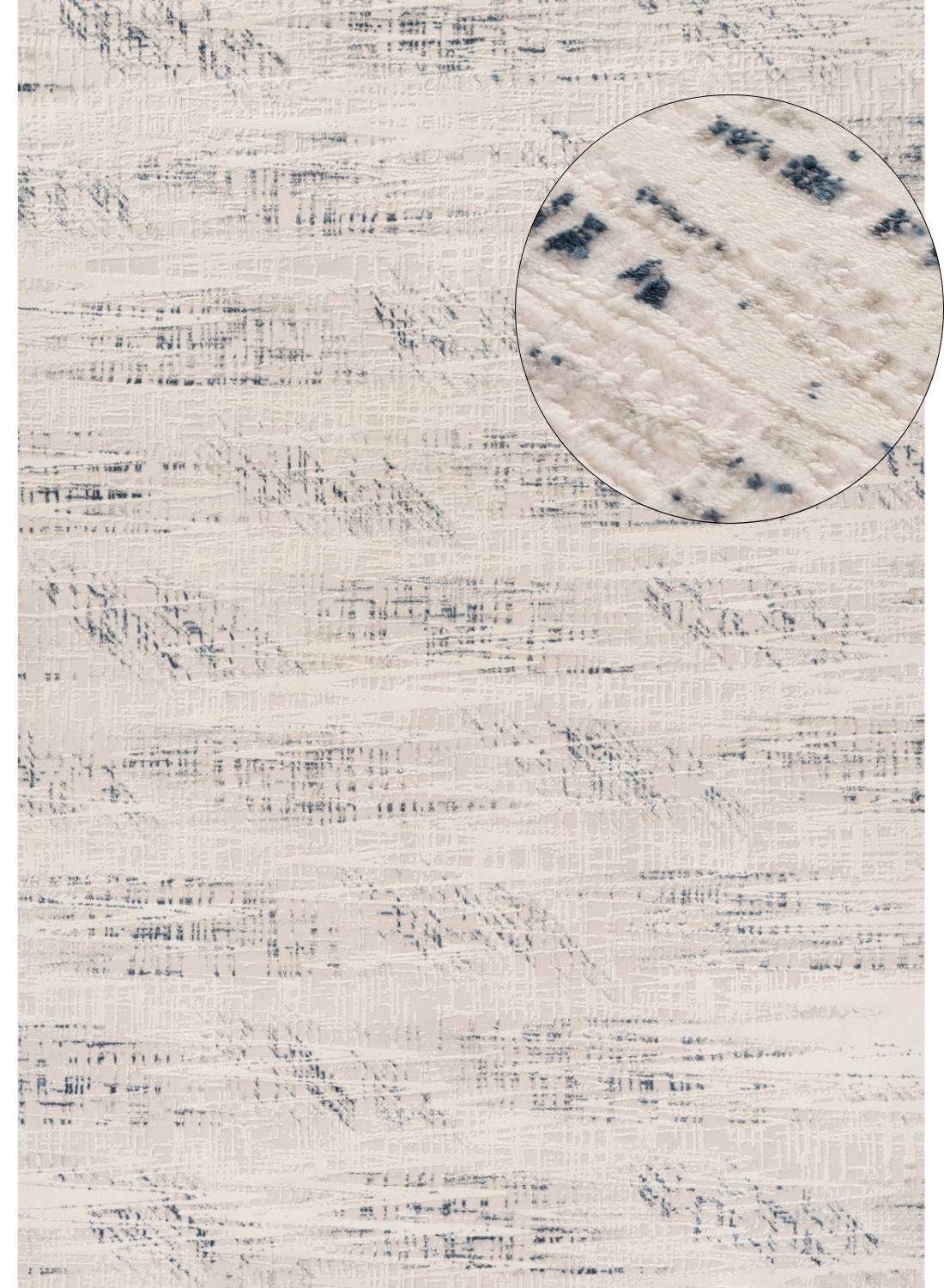 The Rugs Carmel Cream‑Blue Abstract Rug 6030