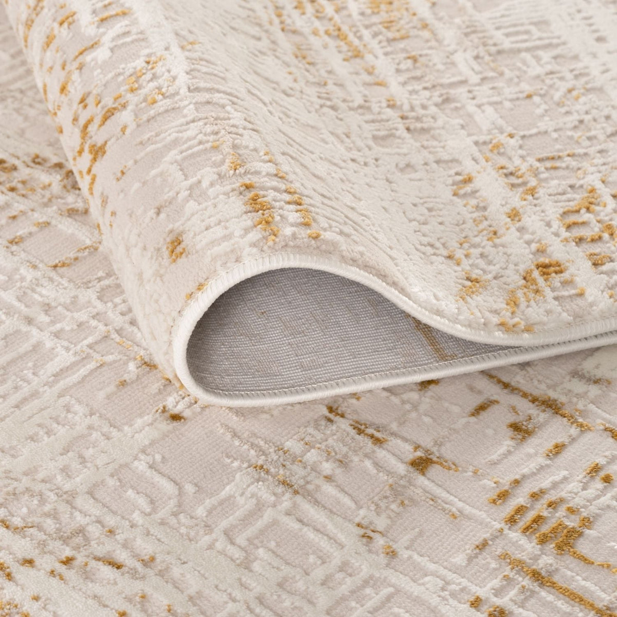 Carmel Cream‑Gold Abstract Rug 6030 by The Rugs