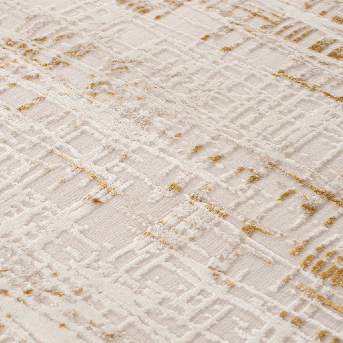 Carmel Cream‑Gold Abstract Rug 6030 by The Rugs